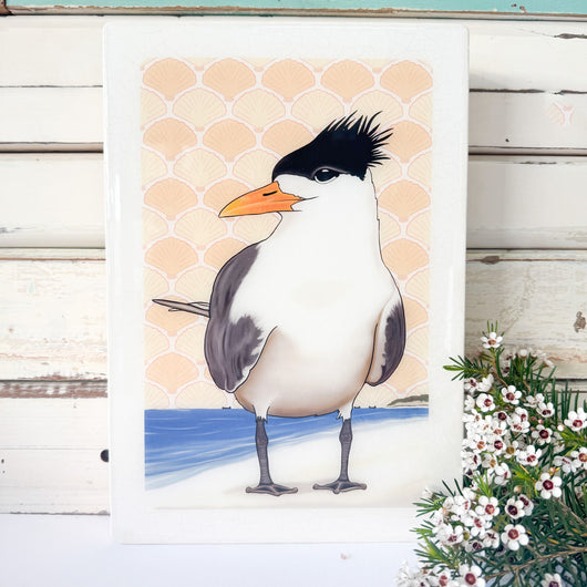 Maxi Woodblock - Crested Tern