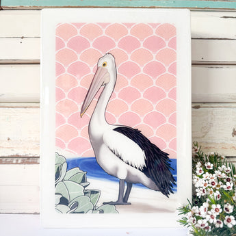 Maxi Woodblock - Pelican