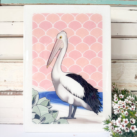 Maxi Woodblock - Pelican