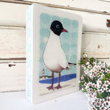 Medi Woodblock - Black Headed Gull