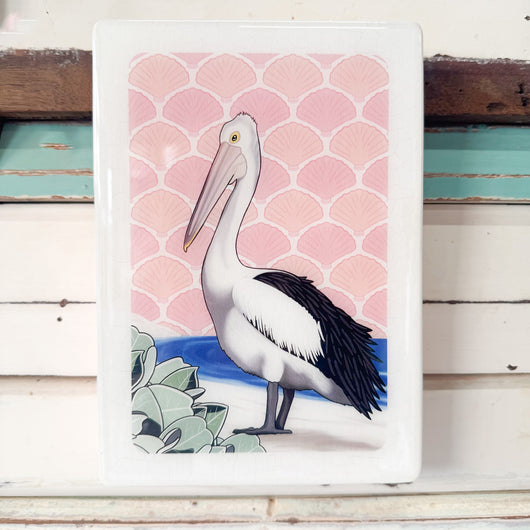 Medi Woodblock - Pelican