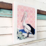 Medi Woodblock - Pelican
