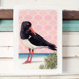 Medi Woodblock - Pied Oystercatcher