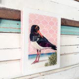Medi Woodblock - Pied Oystercatcher