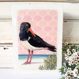 Medi Woodblock - Pied Oystercatcher