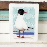Mini Woodblock - Black-headed Gull