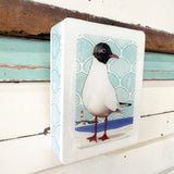 Mini Woodblock - Black-headed Gull