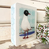 Mini Woodblock - Black-headed Gull