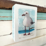 Mini Woodblock - Seagull