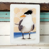 Mini Woodblock - Crested Tern