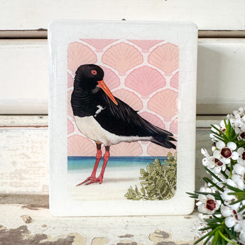 Mini Woodblock - Pied Oystercatcher