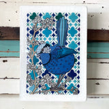 Medi Woodblock - Splendid Fairy wren
