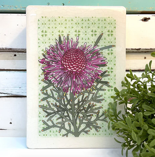 Mini Woodblock - Rose Coneflower