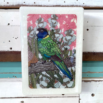 Medi Woodblock - Twenty Eight Parrot