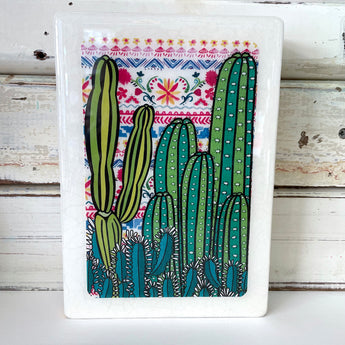 Medi Woodblock - Cactus Sunset