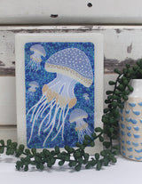 Medi Woodblock - Abrolhos Jellyfish