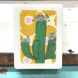 Mini Woodblock - Saguaro Cactus
