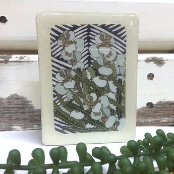 Mini Woodblock - Silver Dollar + Wild Leaves