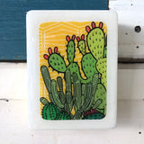 Mini Woodblock - Cactus Sunrise