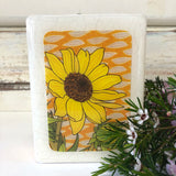 Mini Woodblock - Sunflower