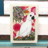 Medi Woodblock - Sulphur Crested Cockatoo