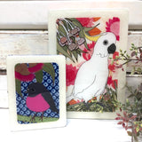 Medi Woodblock - Sulphur Crested Cockatoo
