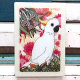 Maxi Woodblock - Sulphur Crested Cockatoo