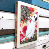 Maxi Woodblock - Sulphur Crested Cockatoo