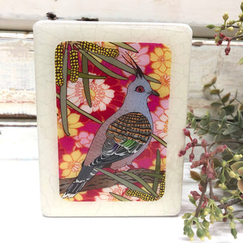 Mini Woodblock - Top Notch Pigeon