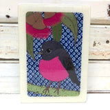 Medi Woodblock - Pink Robin