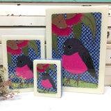 Medi Woodblock - Pink Robin