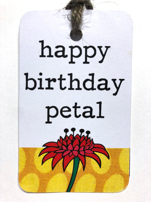 Tag - Birthday Petal Flower