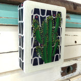 Mini Woodblock - Leafy Cactus