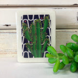 Mini Woodblock - Leafy Cactus
