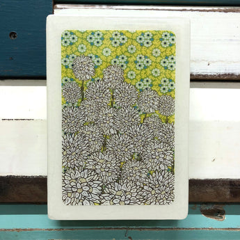 Medi Woodblock - White PomPom Everlasting