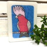 Mini Woodblock - Galah