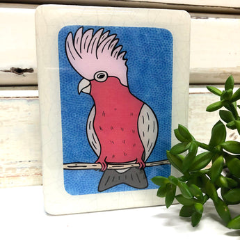 Mini Woodblock - Galah