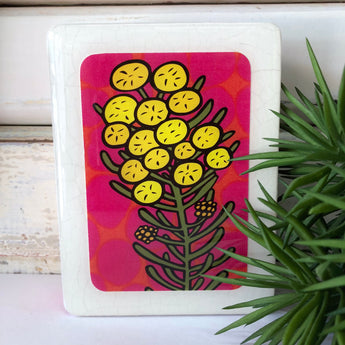 Mini Woodblock - Wattle