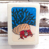 Mini Woodblock - Hermit Crab