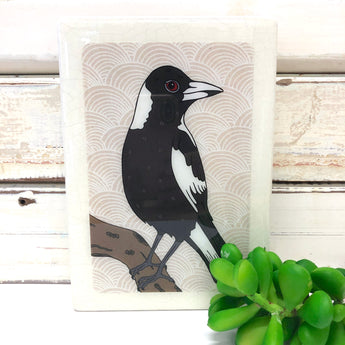 Medi Woodblock - Magpie