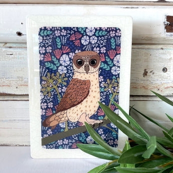 Medi Woodblock - Boobook Owl