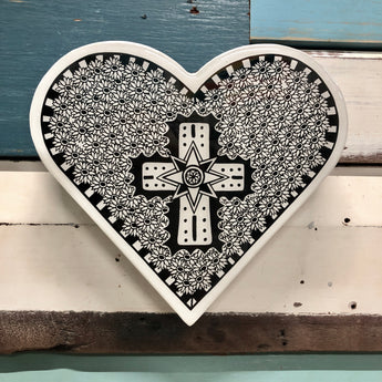 Heart Woodblock - Opulent Cross