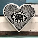 Heart Woodblock - Eye Spy