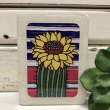 Mini Woodblock - Sunshine Cactus
